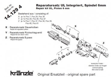 Kränzle     Reparatur-Satz für ULH integr. AP