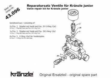 Kränzle Reparatursatz Ventile für junior