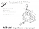 Kränzle   Reparatursatz Ventile AQ,AY und K-Pumpen